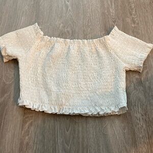 Shein kids M white crop